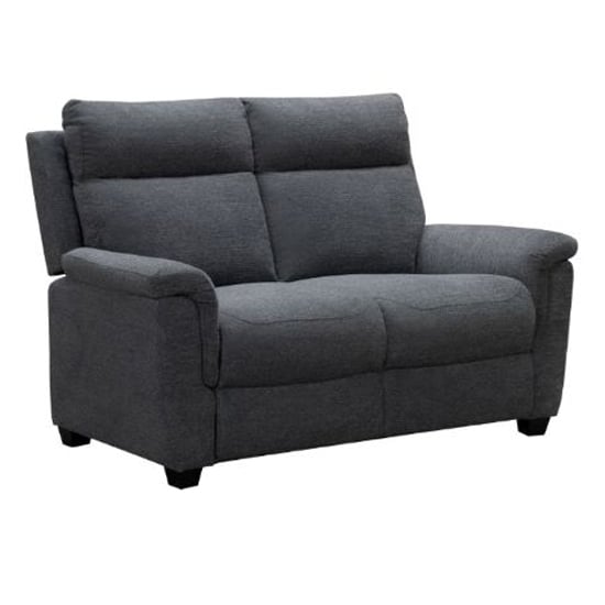 Dessel Chenille Fabric Manual Recliner 2 Seater Sofa In Grey