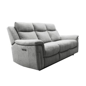 Langley Fabric Recliner 3 Seater Sofa In Dove