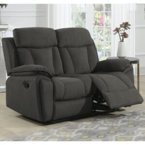 Killeen Fabric Recliner 2 Seater Sofa In Chocolate