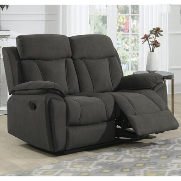 Killeen Fabric Recliner 2 Seater Sofa In Chocolate