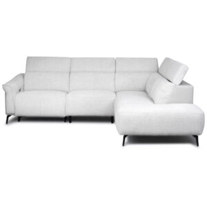 Thorndale Fabric Electric Recliner Corner Sofa Suite - Light Grey