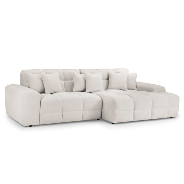Jackson Fabric Right Hand Corner Sofa In Beige